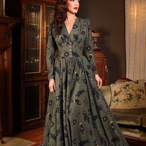 NWT Clarice Coat Dress in Garden of Eden Snake Print